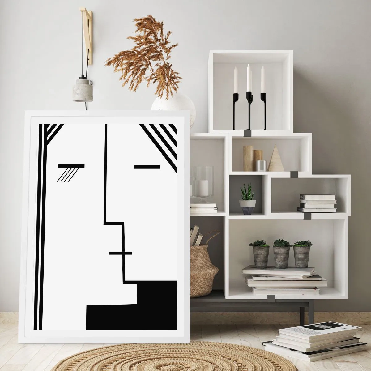 Poster în ramă albă - Doar un sărut - 30x40 cm
