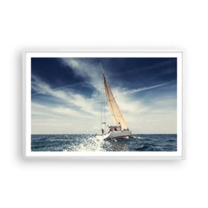 Poster în ramă albă - Nu ne vor prinde din urmă! - 91x61 cm