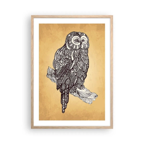 Poster în ramă de stejar deschis - Ornamente complicate de înțelepciune - 50x70 cm
