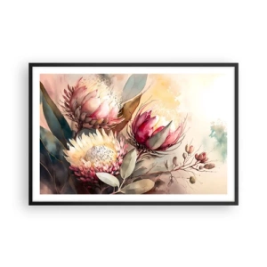 Poster în ramă neagră - Profil și en face - 91x61 cm