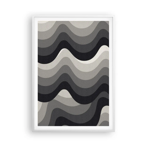 Poster în ramă albă - Val după val - 70x100 cm