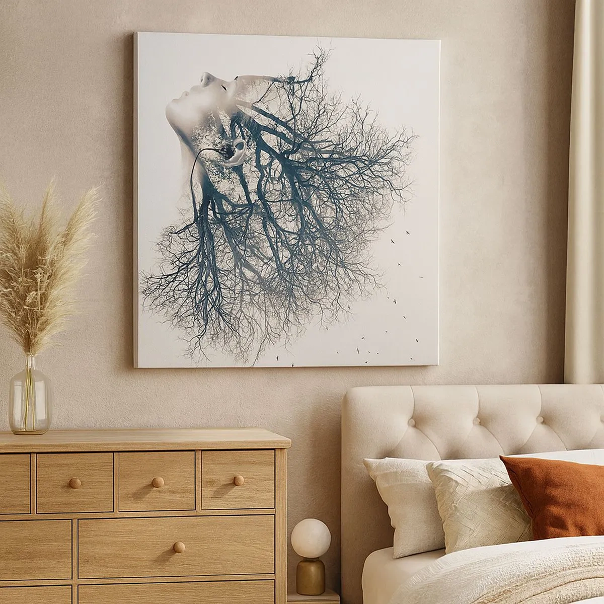 Tablou pe pânză - Ascultând șoapta copacului - 30x30 cm