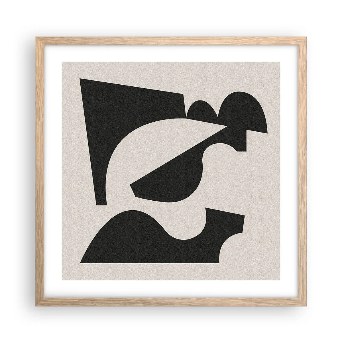 Poster în ramă de stejar deschis - Pentru autoasamblare - 50x50 cm