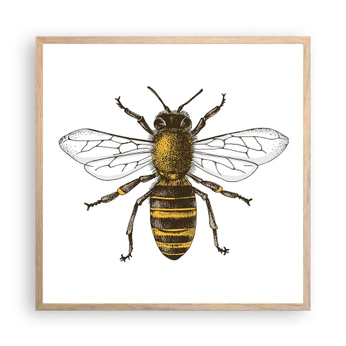 Poster în ramă de stejar deschis - Frumoasă și bună - 60x60 cm