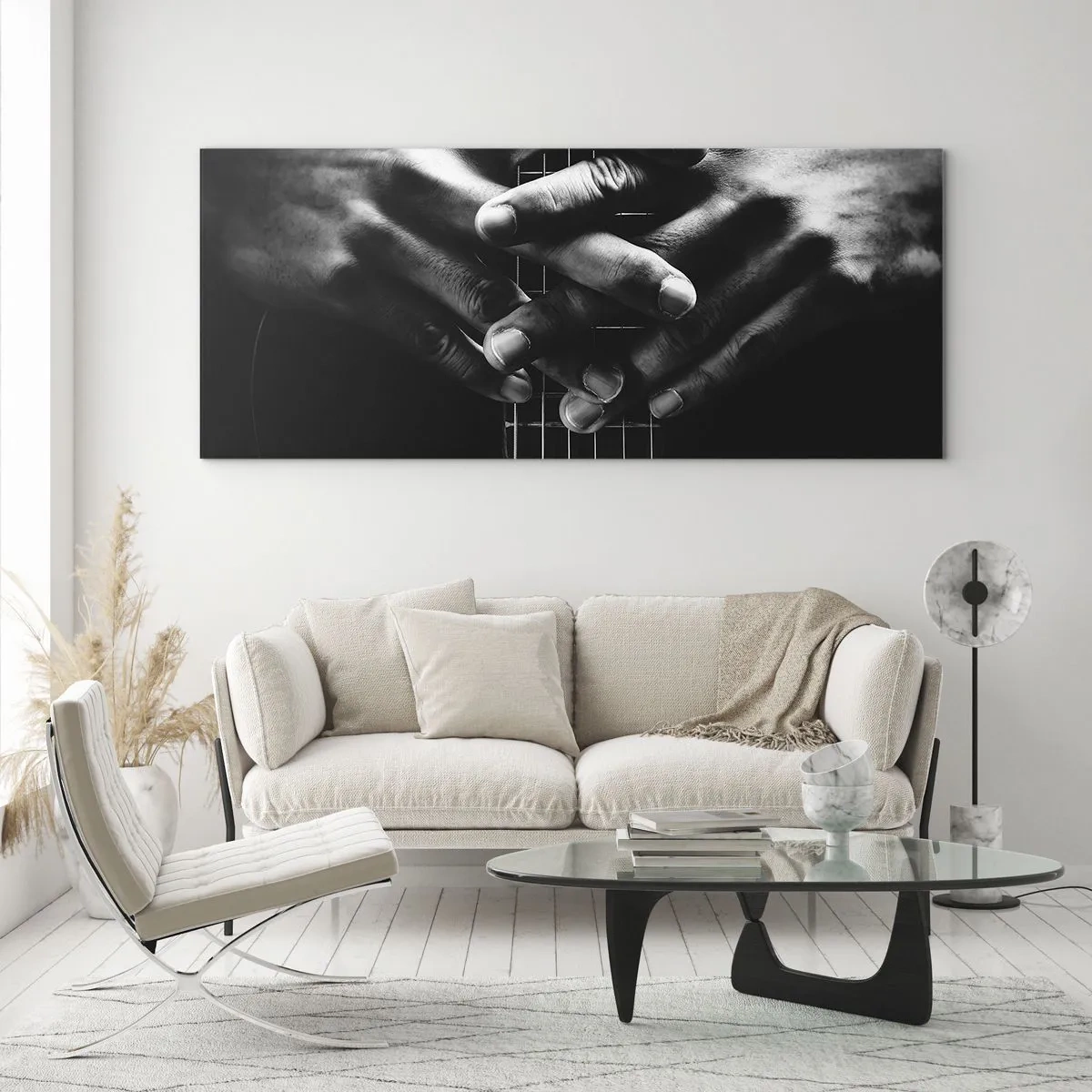 Tablou pe sticlă - Rugăciunea artistului - 140x50 cm
