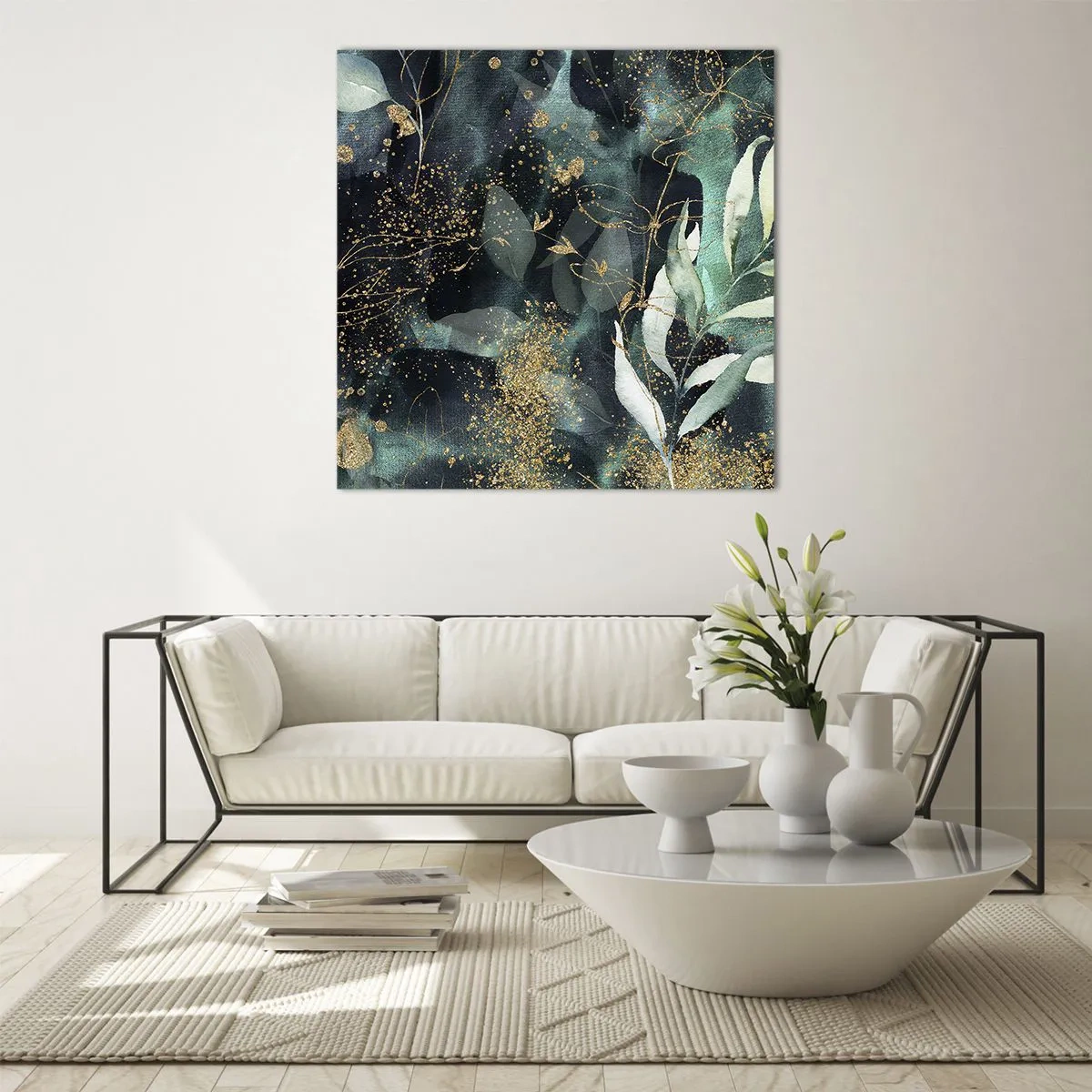 Tablou pe sticlă - Grădina fermecată - 60x60 cm