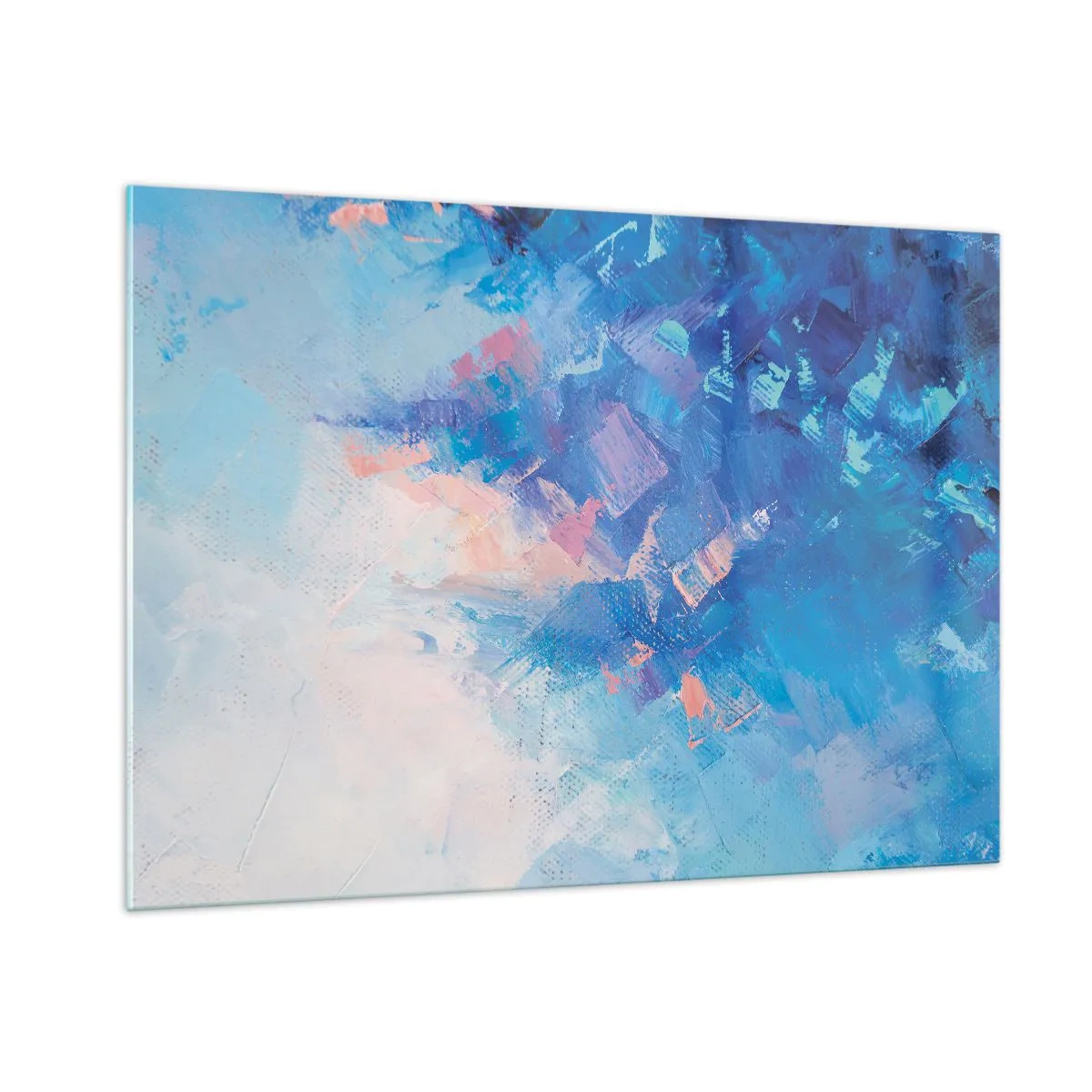 Tablou pe sticlă - Abstracție de iarnă - 100x70 cm