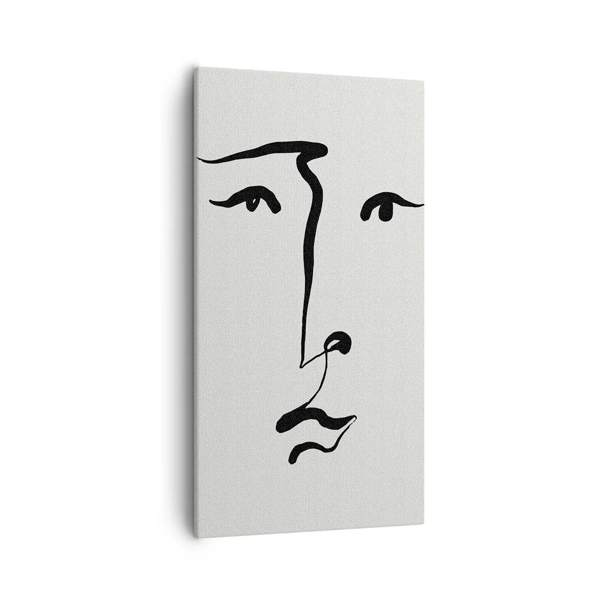 Tablou pe pânză - Portret tras cu o linie - 55x100 cm