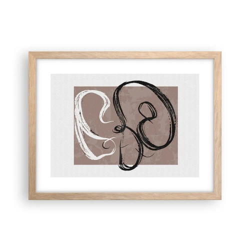 Poster în ramă de stejar deschis - Compoziția - căutarea plenitudinii - 40x30 cm