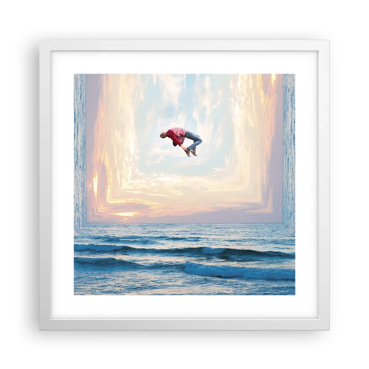 Poster în ramă albă - Spre o altă dimensiune - 40x40 cm