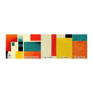 Mostră tapet Premium Sand - Abstracție geometrică - energie bună - Pătrate, În vârstă, Bucată - 100x30 cm