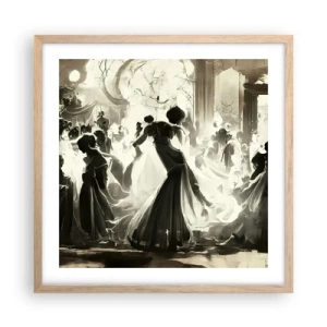 Poster în ramă de stejar deschis - Marea mascaradă - 50x50 cm