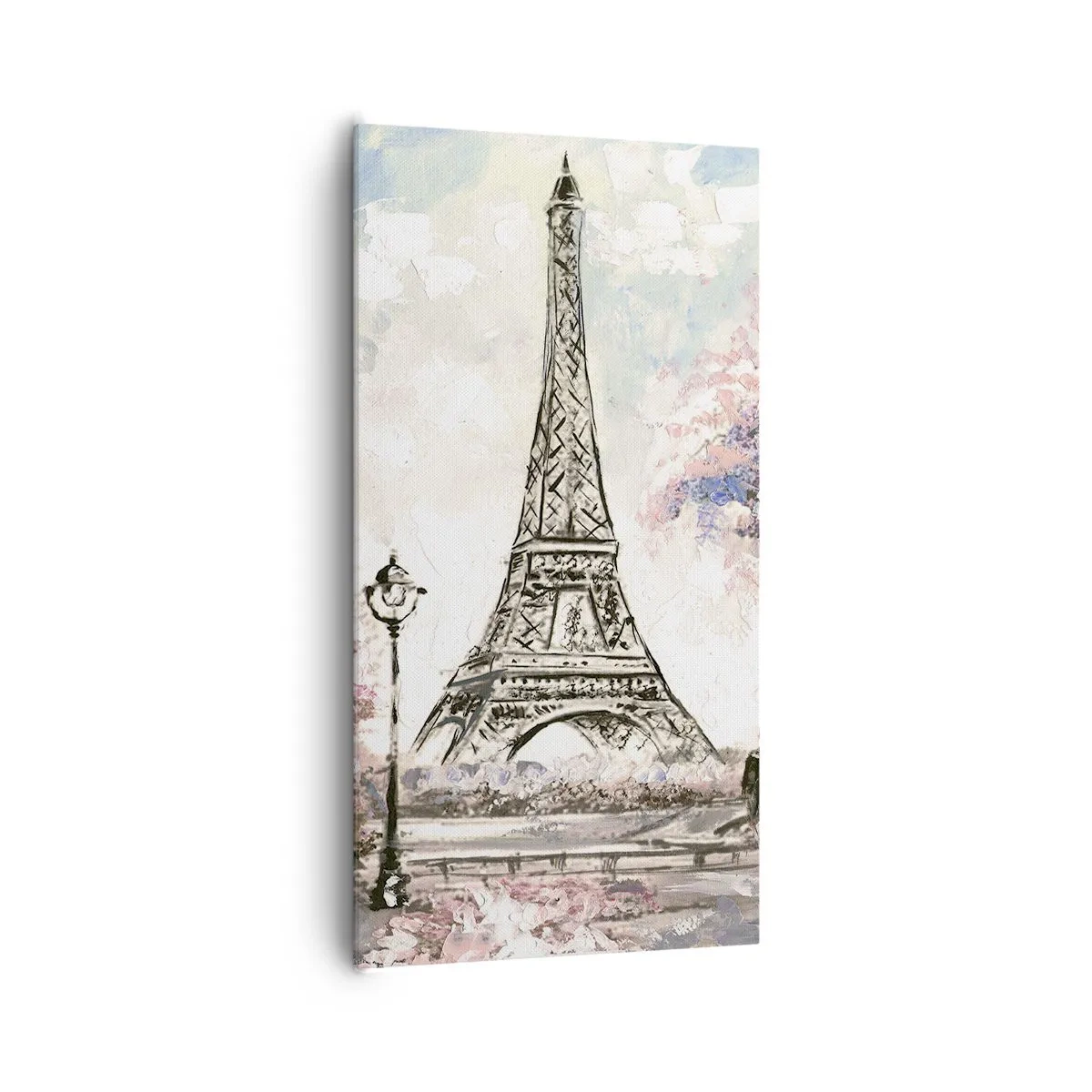 Tablou pe pânză - Plimbare în aprilie la Paris - 65x120 cm