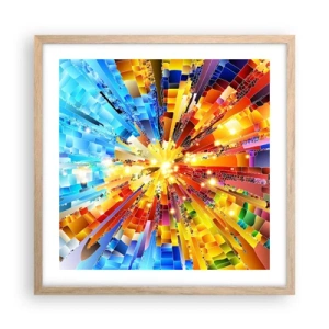 Poster în ramă de stejar deschis - In medias res - 50x50 cm