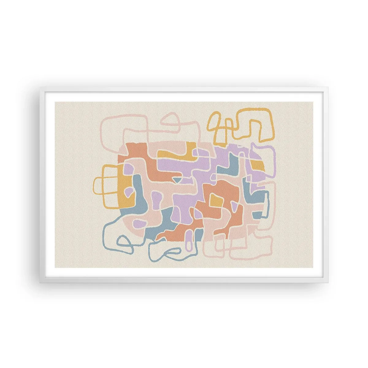 Poster în ramă albă - Labirintul - o aventură plină de bucurie - 91x61 cm