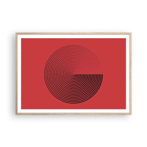 Poster în ramă de stejar deschis - Mișcare circulară - 100x70 cm