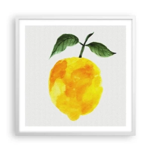 Poster în ramă albă - Cum să simțiți gustul soarelui - 60x60 cm