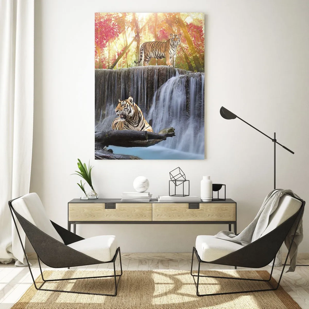 Tablou pe sticlă - Peisaj suprarealist - 50x70 cm