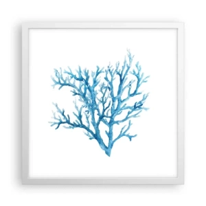 Poster în ramă albă - Filigranul marin - 40x40 cm