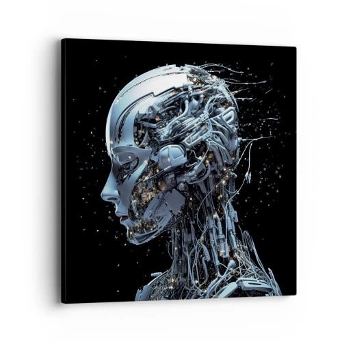 Tablou pe pânză - Tehnologia este o femeie - 40x40 cm