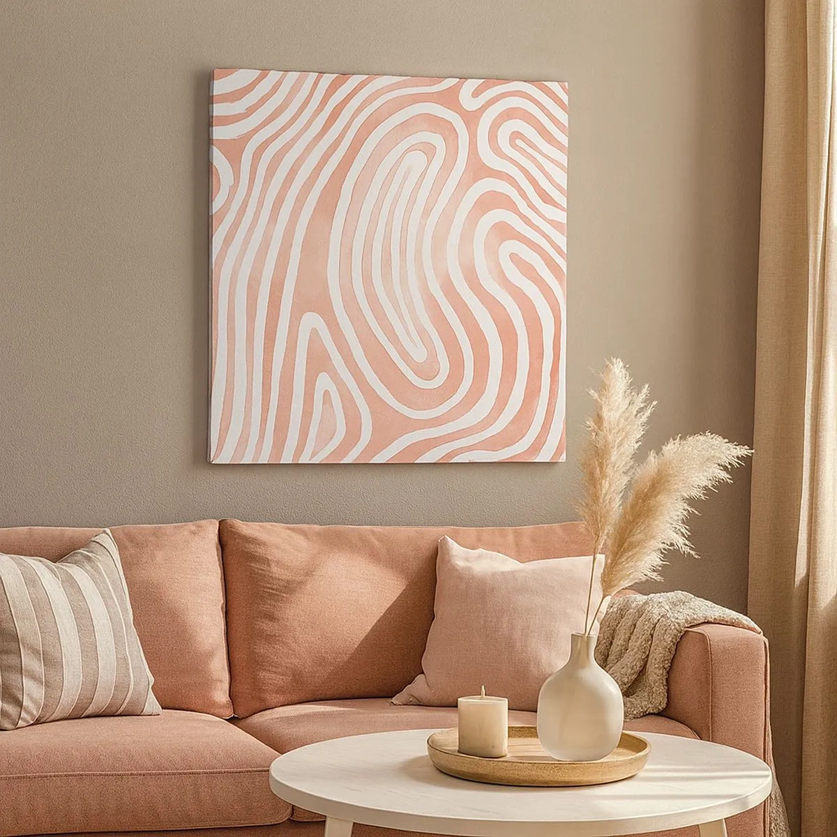 Tablou pe pânză - Într-un labirint de coral - 30x30 cm