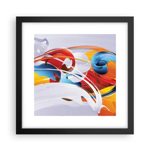 Poster în ramă neagră - Dansul elementelor - 30x30 cm
