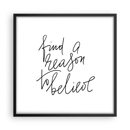 Poster în ramă neagră - Este posibil - 50x50 cm