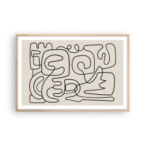 Poster în ramă de stejar deschis - Pe traseu - 91x61 cm