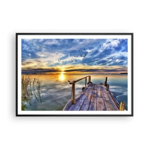 Poster în ramă neagră - Vântul se odihnește - 100x70 cm