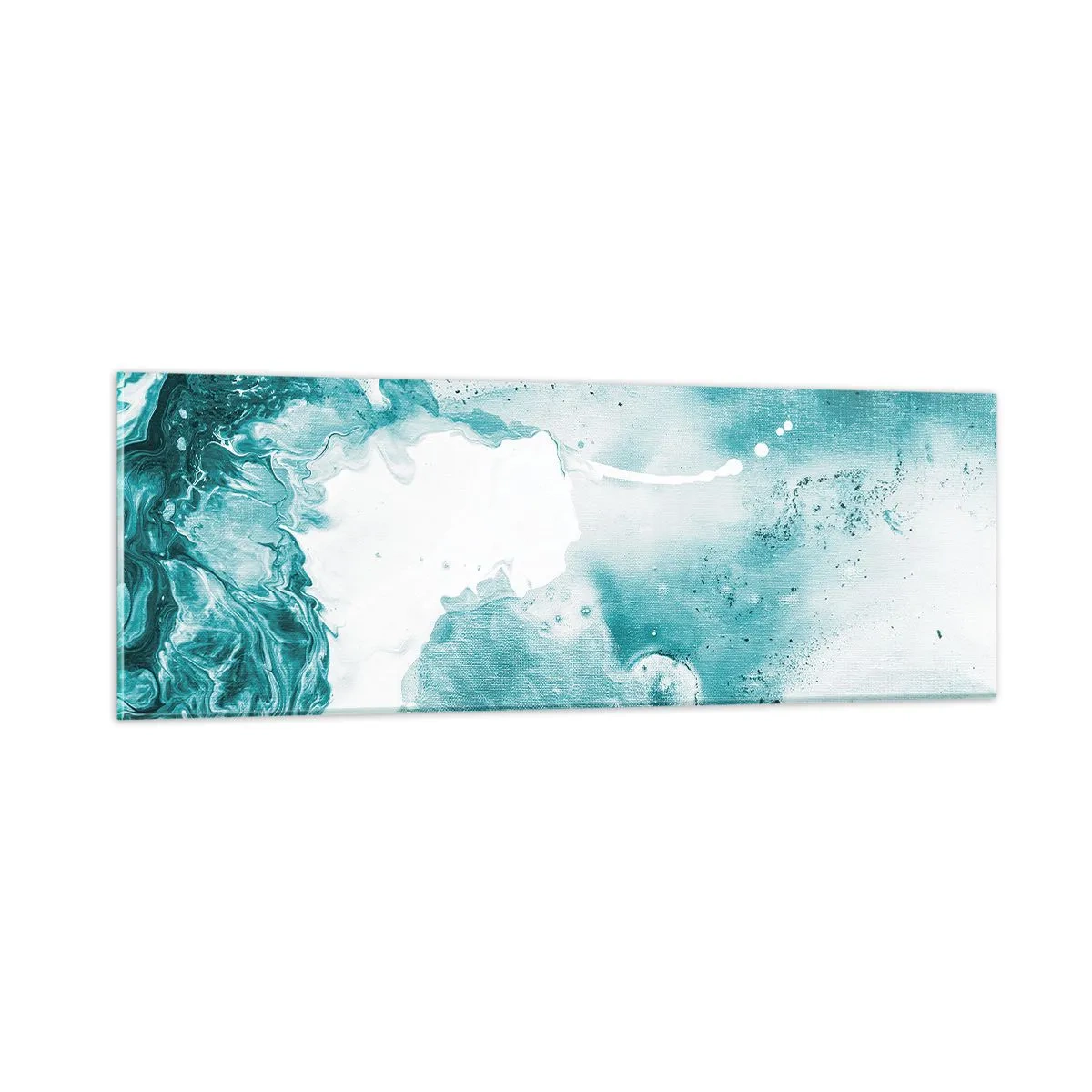 Tablou pe sticlă - Câmpii inundabile de albastru - 90x30 cm