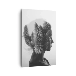 Tablou pe pânză - Doamna din pădurea de pini - 80x120 cm