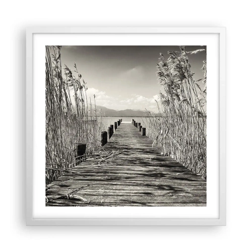 Poster în ramă albă - În intimitatea ierburilor - 50x50 cm