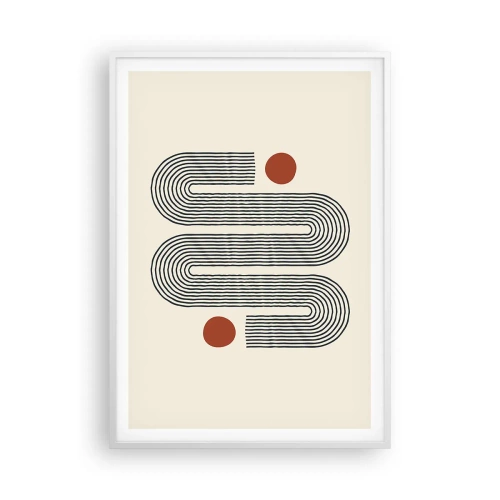 Poster în ramă albă - De la început până la sfârșit - 70x100 cm