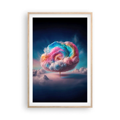 Poster în ramă de stejar deschis - Visul unui parc de distracții - 61x91 cm