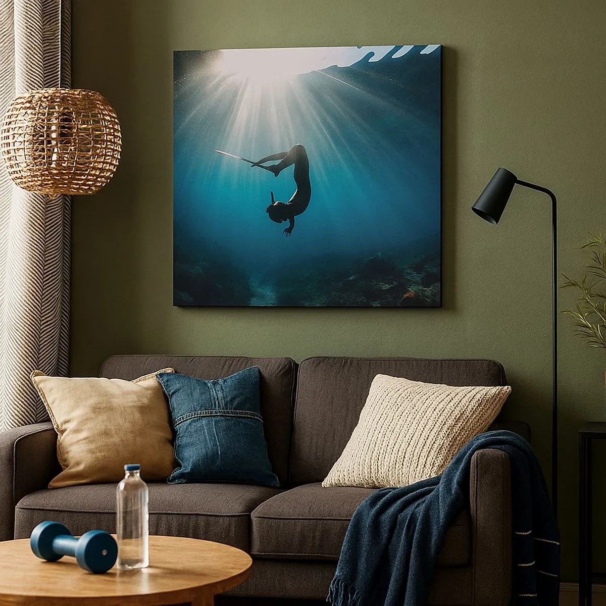 Tablou pe pânză - Dans subacvatic - 30x30 cm