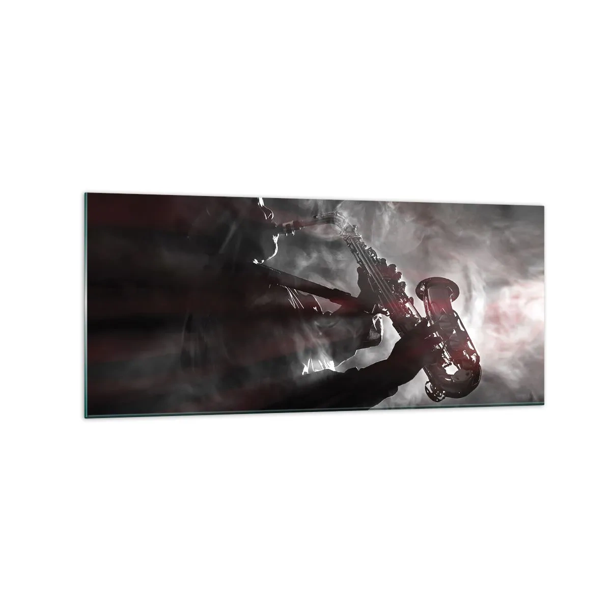 Tablou pe sticlă - În aburul jazzului - 120x50 cm