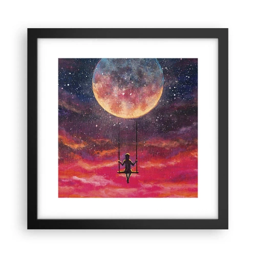 Poster în ramă neagră - Cu capul în nori - 30x30 cm