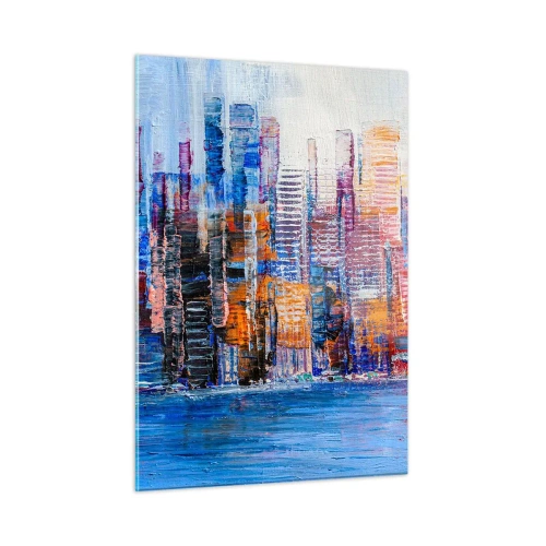 Tablou pe sticlă - O metropolă veselă - 50x70 cm
