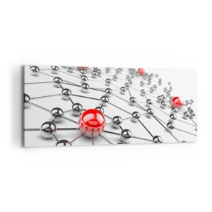 Tablou pe pânză - Plasă de argint - 100x40 cm