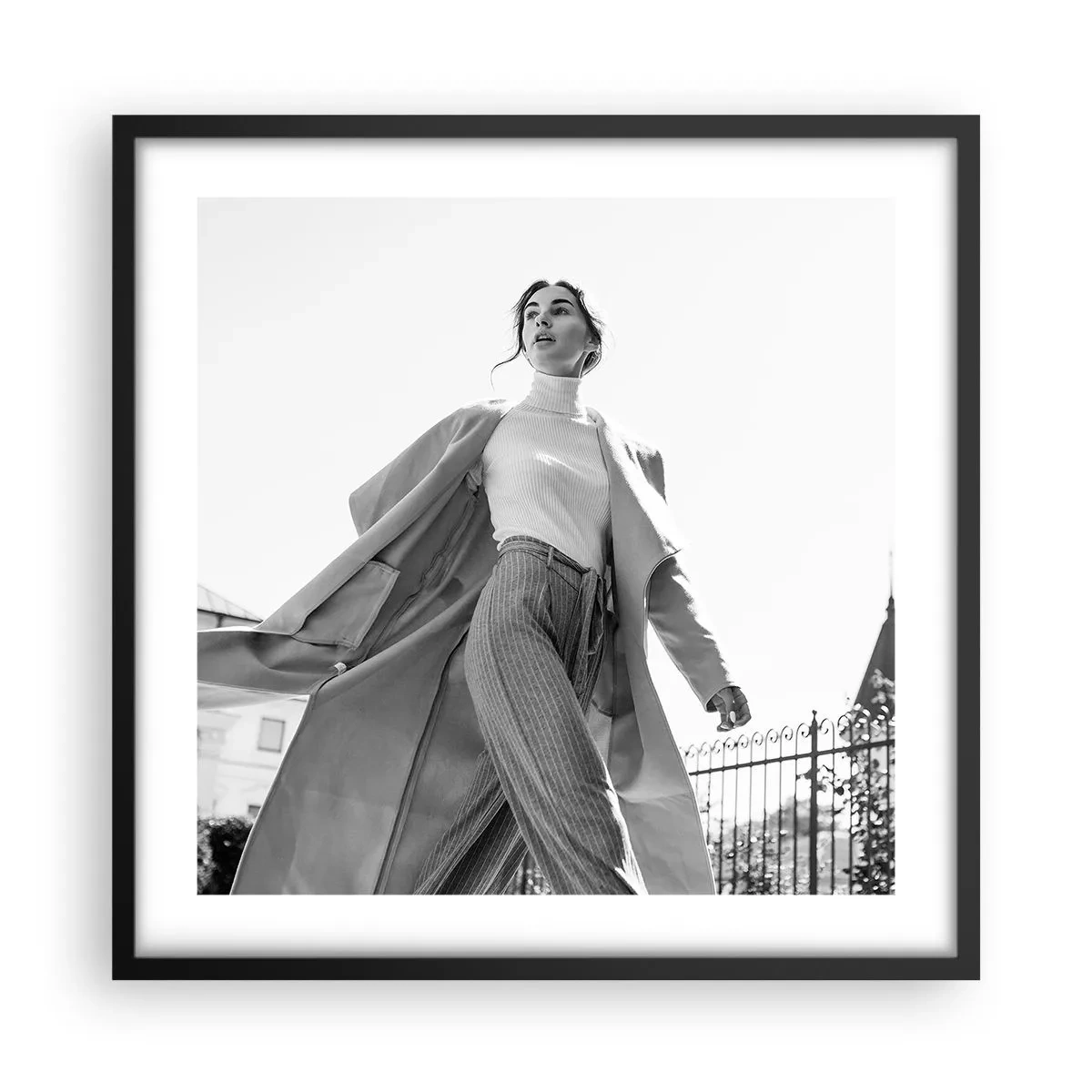 Poster în ramă neagră - Vii cu mine? - 50x50 cm