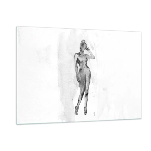 Tablou pe sticlă - Un studiu al idealului de feminitate - 120x80 cm
