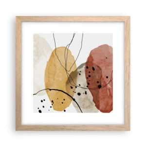 Poster în ramă de stejar deschis - Ca aerul, limpezi și ușoare - 30x30 cm