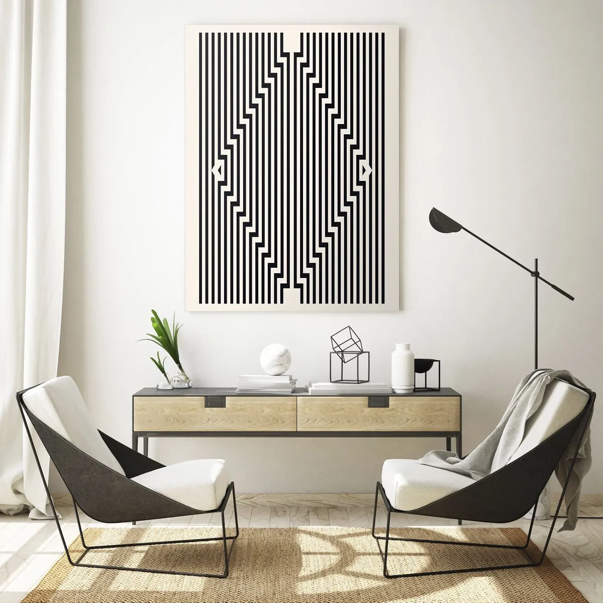 Tablou pe sticlă - Iluzie geometrică - 50x70 cm