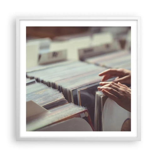 Poster în ramă albă - În căutarea emoției - 60x60 cm