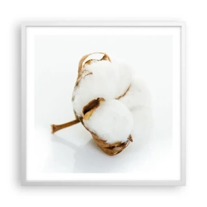 Poster în ramă albă - Moale prin natură - 60x60 cm