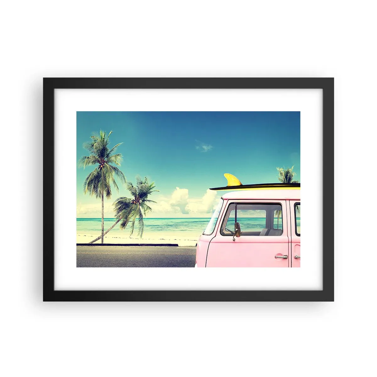 Poster în ramă neagră - Să înceapă vacanța - 40x30 cm