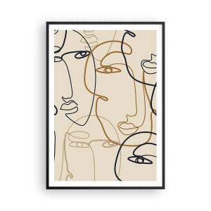 Poster în ramă neagră - Portret multiplicat - 70x100 cm