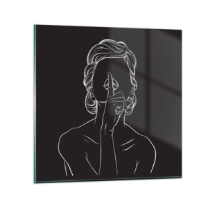 Tablou pe sticlă - Frumusețea înflorește în tăcere - 30x30 cm