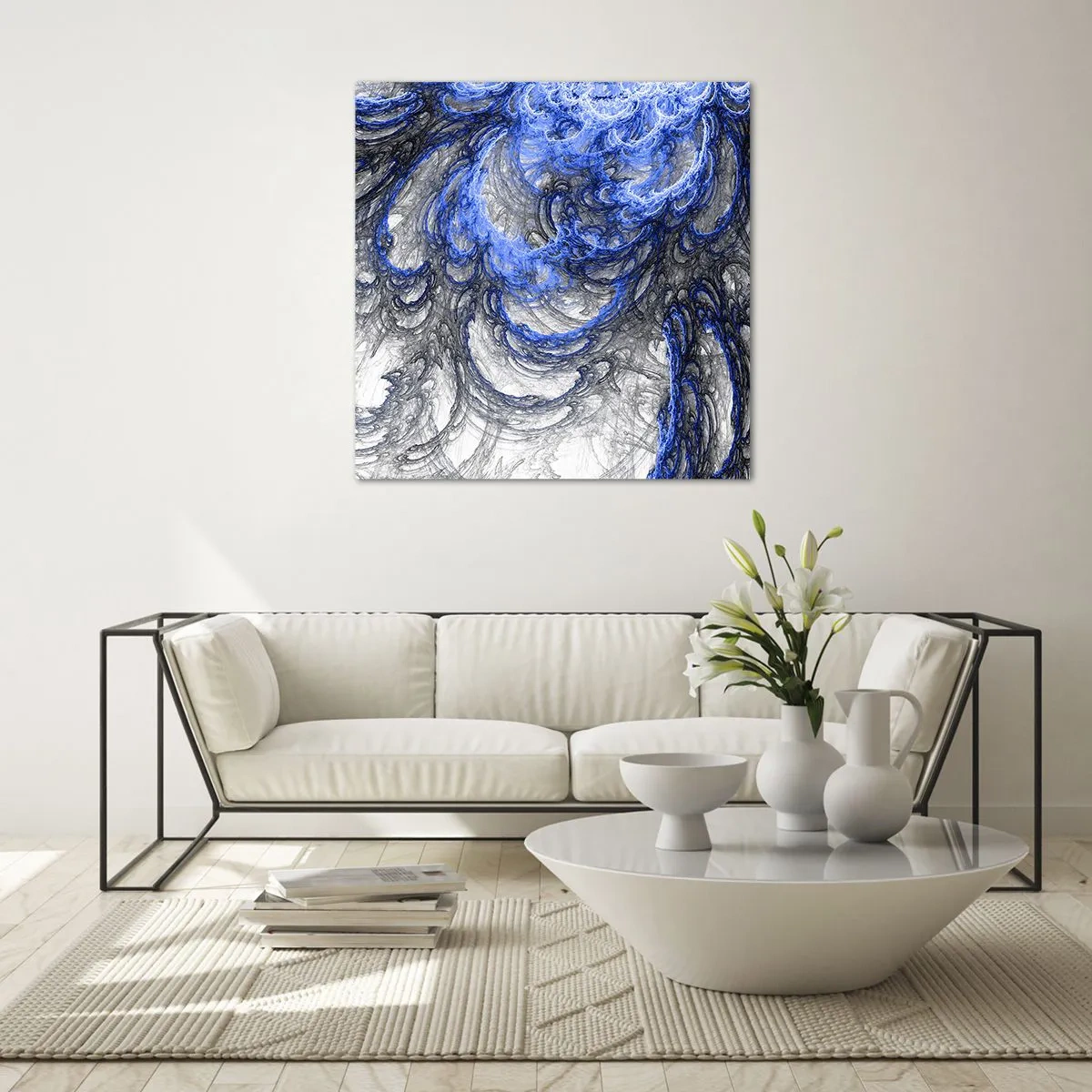 Tablou pe sticlă - Nașterea unui val - 40x40 cm