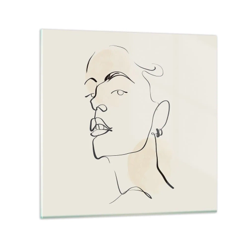 Tablou pe sticlă - O privire mândră - 30x30 cm